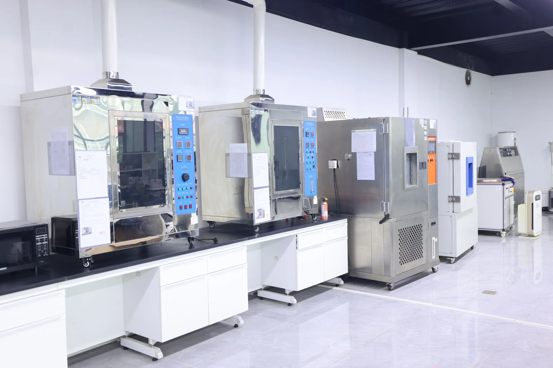 X&E small appliance testing laboratory with product quality inspection equipment