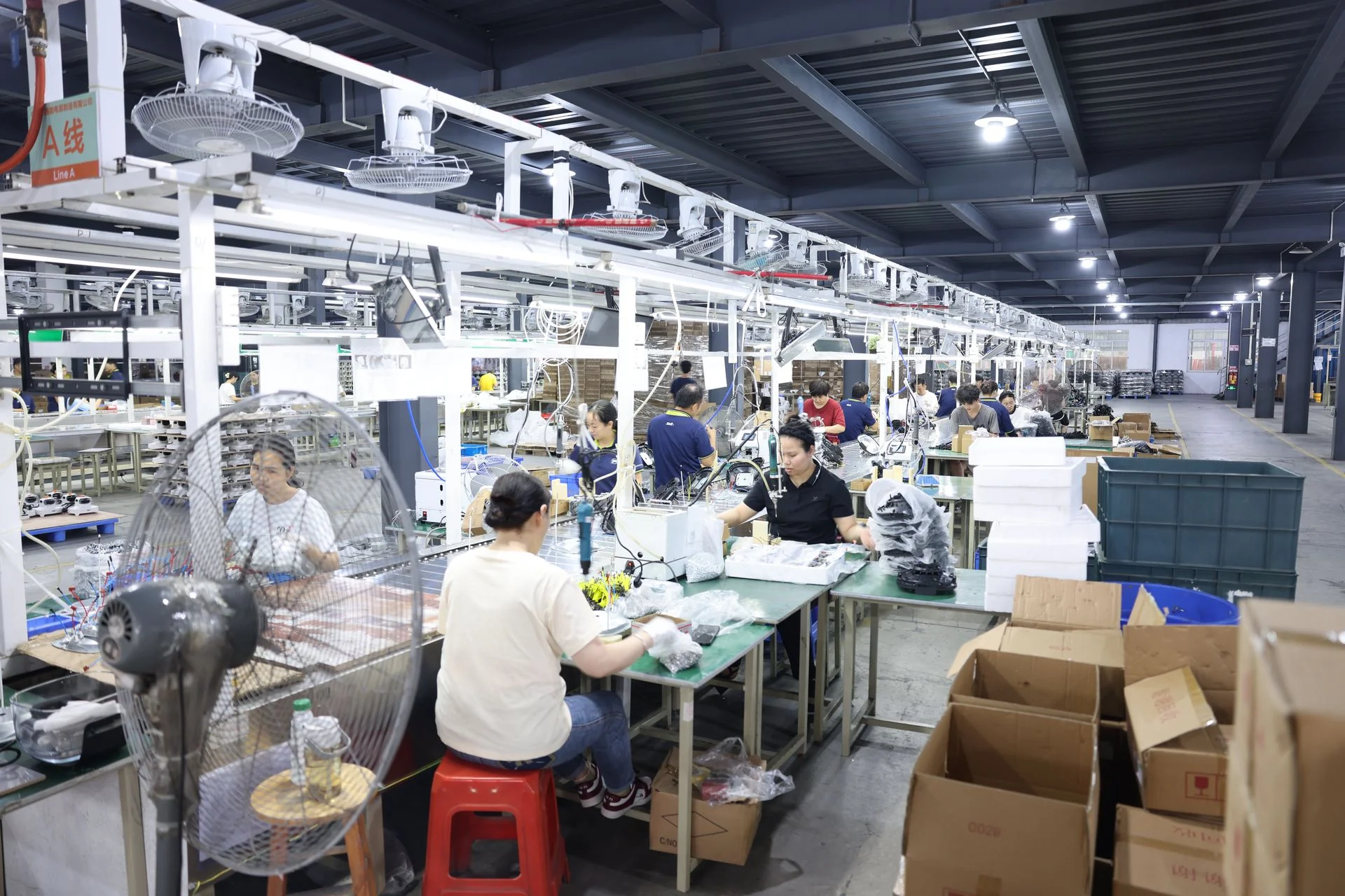 X&E small appliance factory assembly line